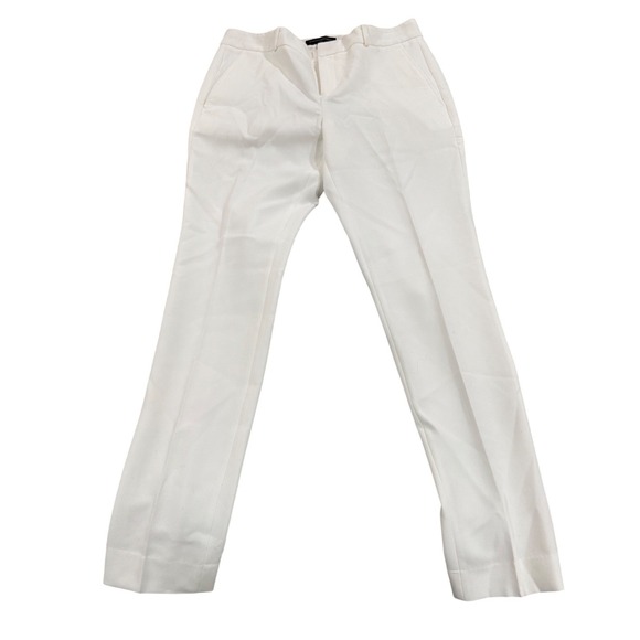 Banana Republic Ryan Straight Leg Pants Women 2 White NEW Mid Rise Slim Fit - Picture 5 of 12